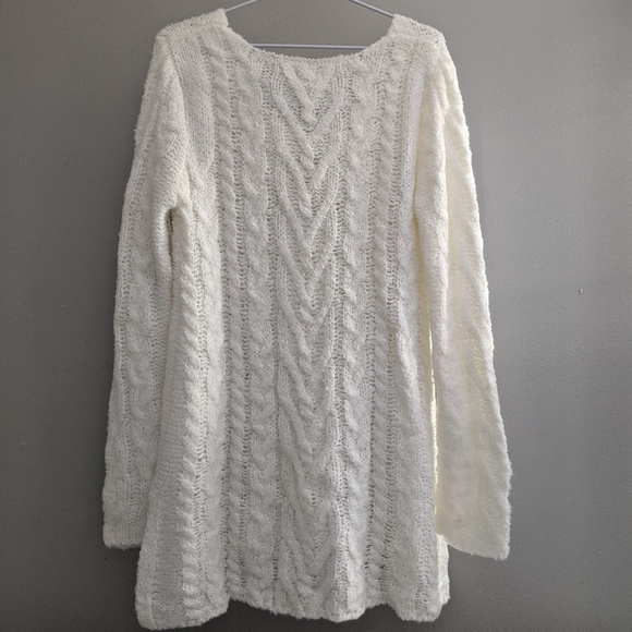 Lemon Knit Cream Sweater V-neck - Picture 2 of 8